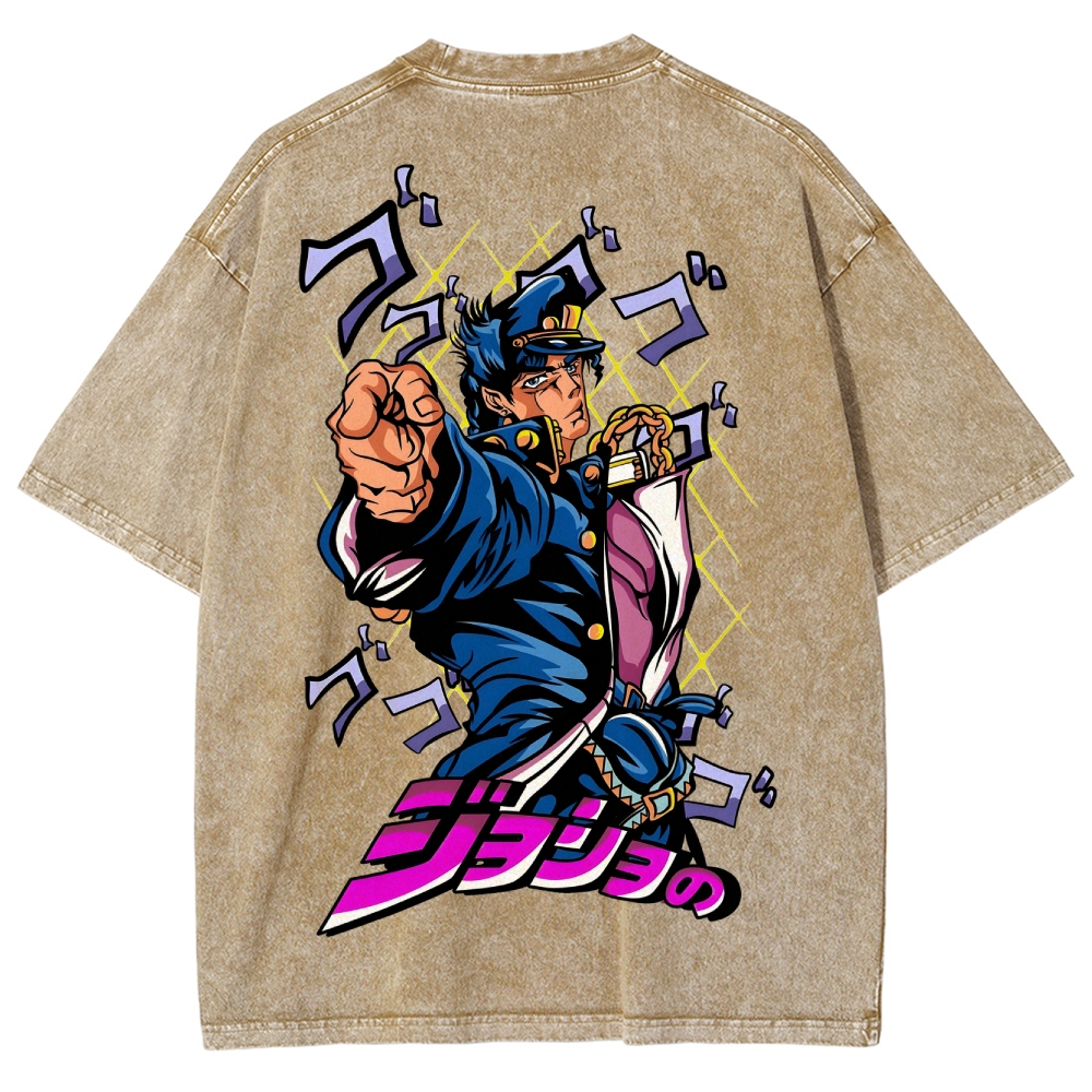 Jojo's Bizarre Adventure Unisex Fit Washed T-Shirt 2503003238