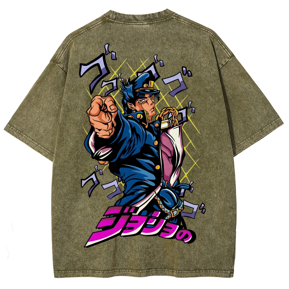 Jojo's Bizarre Adventure Unisex Fit Washed T-Shirt 2503003238