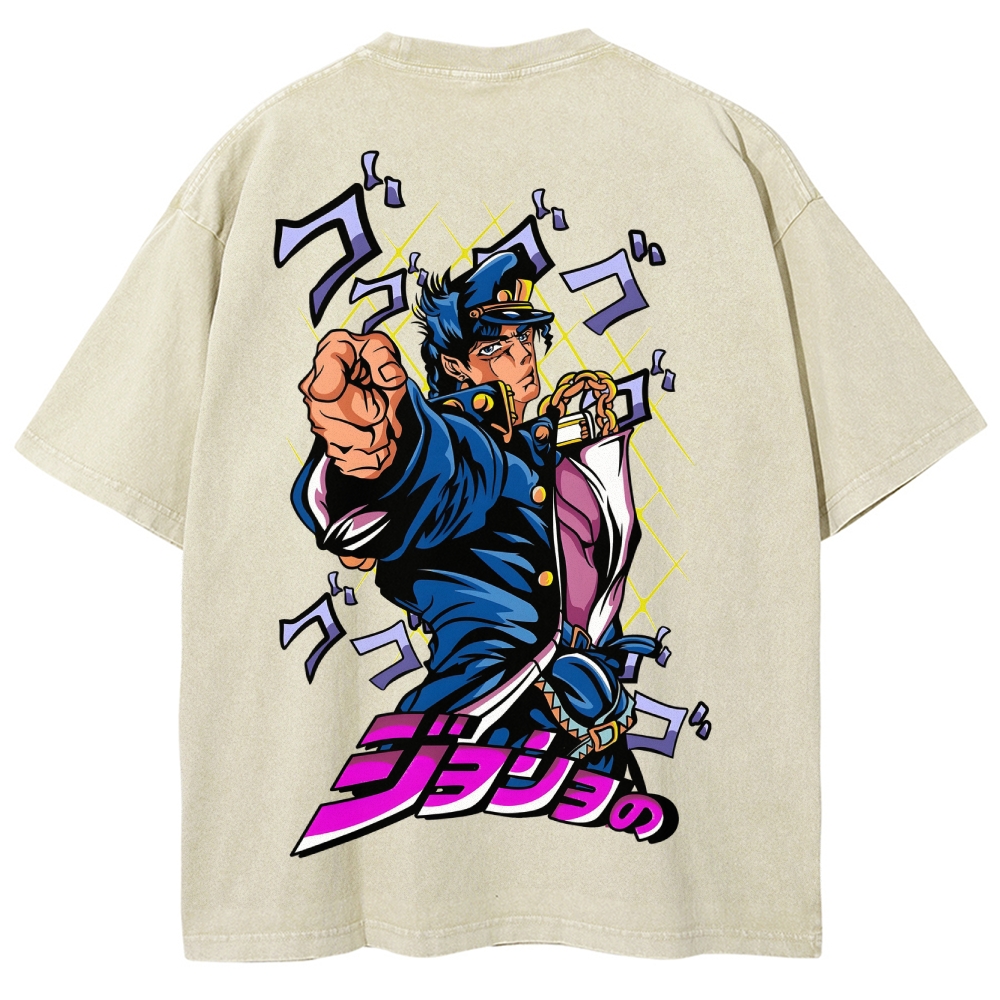 Jojo's Bizarre Adventure Unisex Fit Washed T-Shirt 2503003238