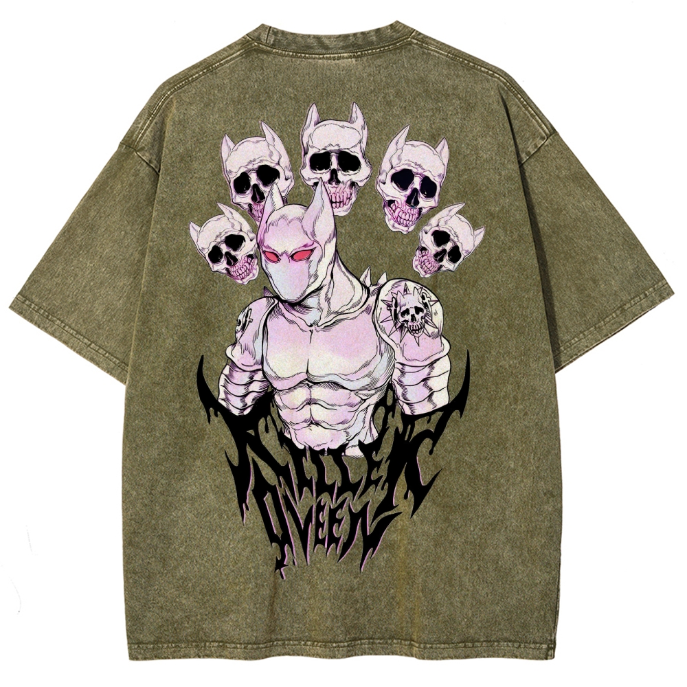 Jojo's Bizarre Adventure Unisex Fit Washed T-Shirt 2503003239