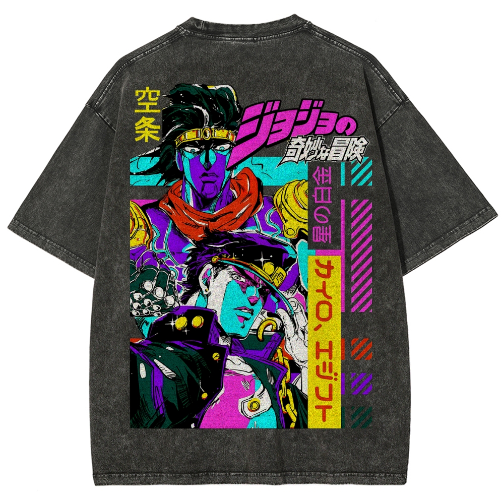 Jojo's Bizarre Adventure Unisex Fit Washed T-Shirt 2503003241