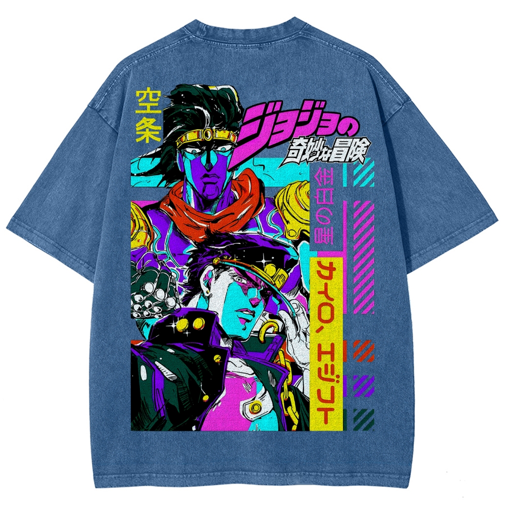 Jojo's Bizarre Adventure Unisex Fit Washed T-Shirt 2503003241