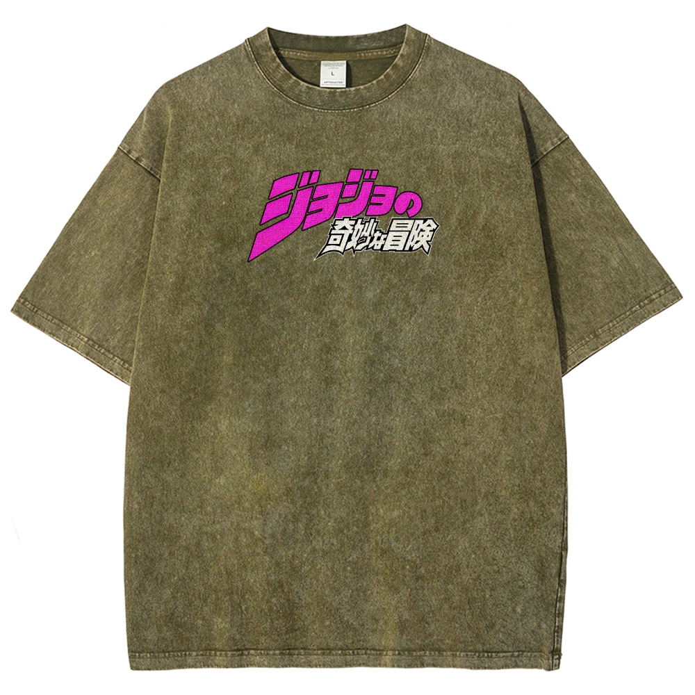 Jojo's Bizarre Adventure Unisex Fit Washed T-Shirt 2503003241