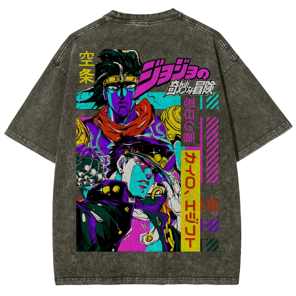 Jojo's Bizarre Adventure Unisex Fit Washed T-Shirt 2503003241