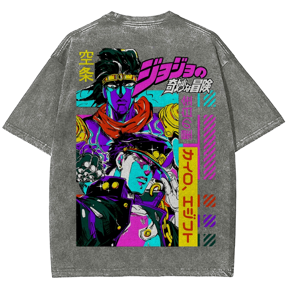 Jojo's Bizarre Adventure Unisex Fit Washed T-Shirt 2503003241