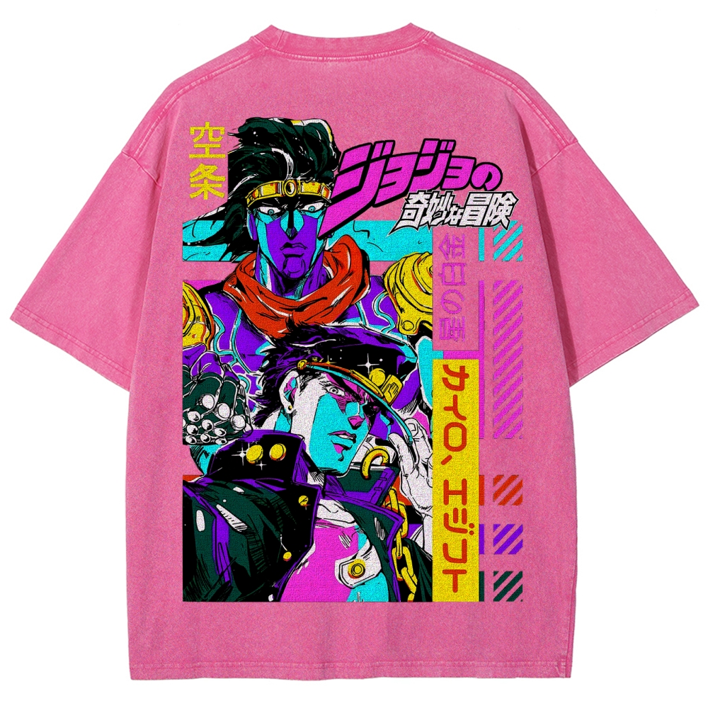 Jojo's Bizarre Adventure Unisex Fit Washed T-Shirt 2503003241