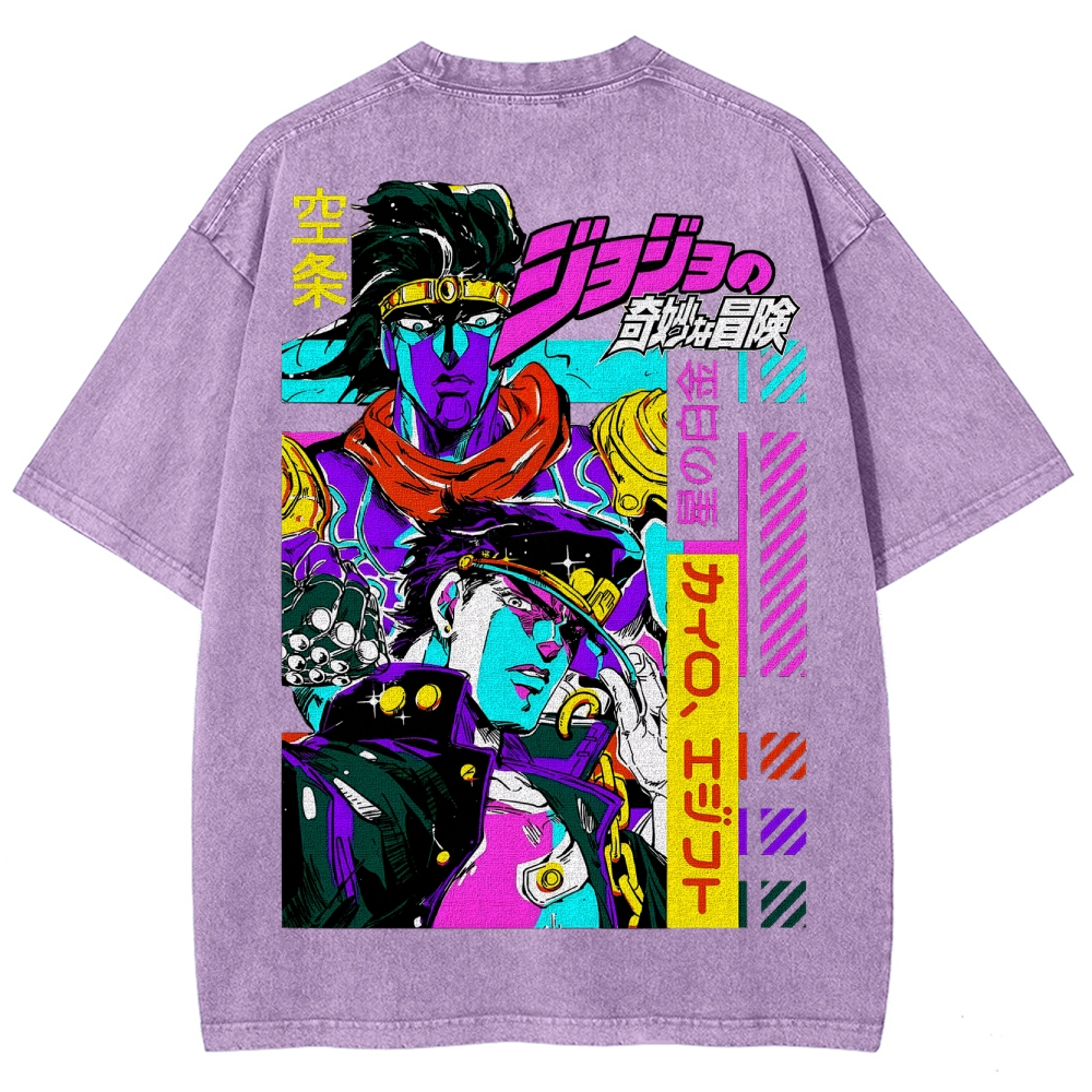 Jojo's Bizarre Adventure Unisex Fit Washed T-Shirt 2503003241