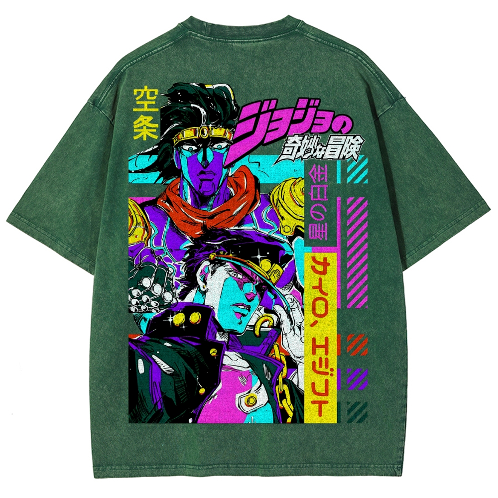 Jojo's Bizarre Adventure Unisex Fit Washed T-Shirt 2503003241