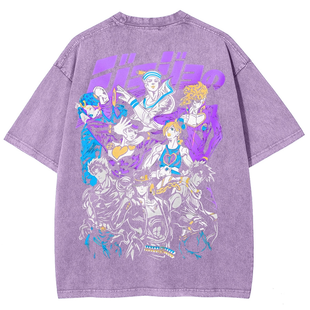 Jojo's Bizarre Adventure Unisex Fit Washed T-Shirt 2503003253
