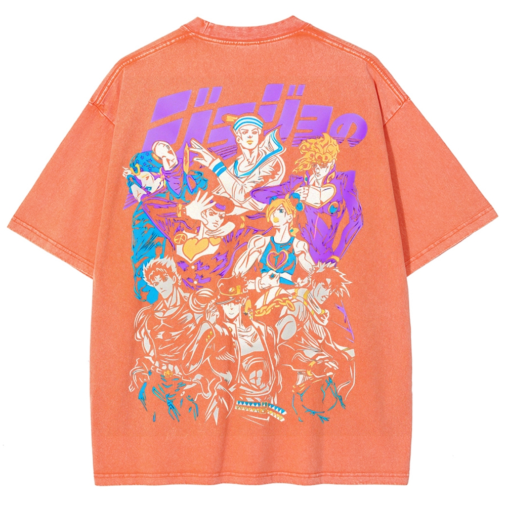 Jojo's Bizarre Adventure Unisex Fit Washed T-Shirt 2503003253