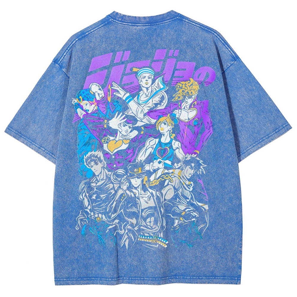 Jojo's Bizarre Adventure Unisex Fit Washed T-Shirt 2503003253