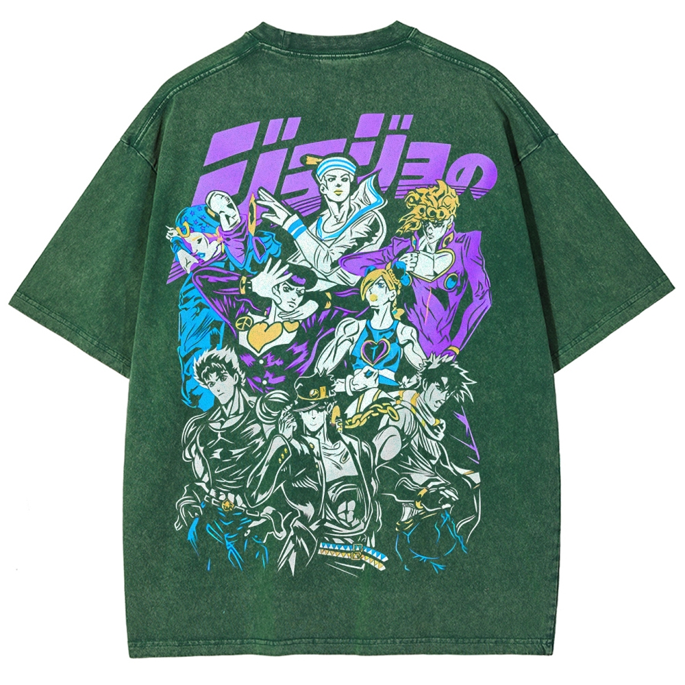 Jojo's Bizarre Adventure Unisex Fit Washed T-Shirt 2503003253