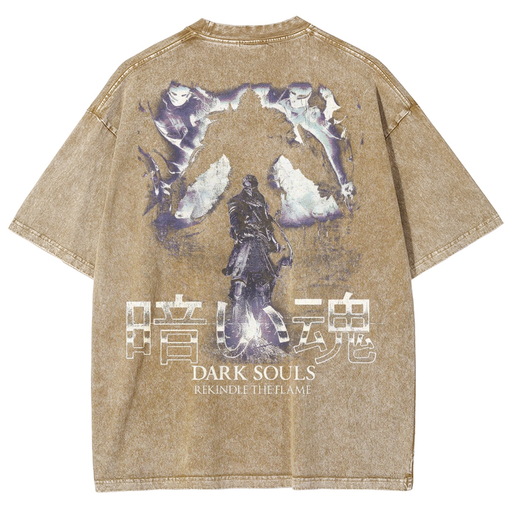 Dark Souls Unisex Fit Washed T-Shirt 2503003267