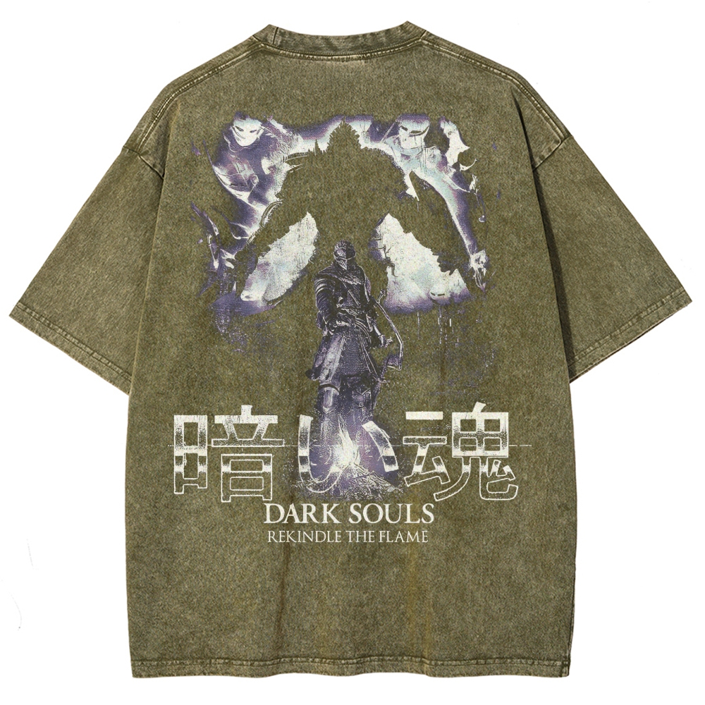 Dark Souls Unisex Fit Washed T-Shirt 2503003267