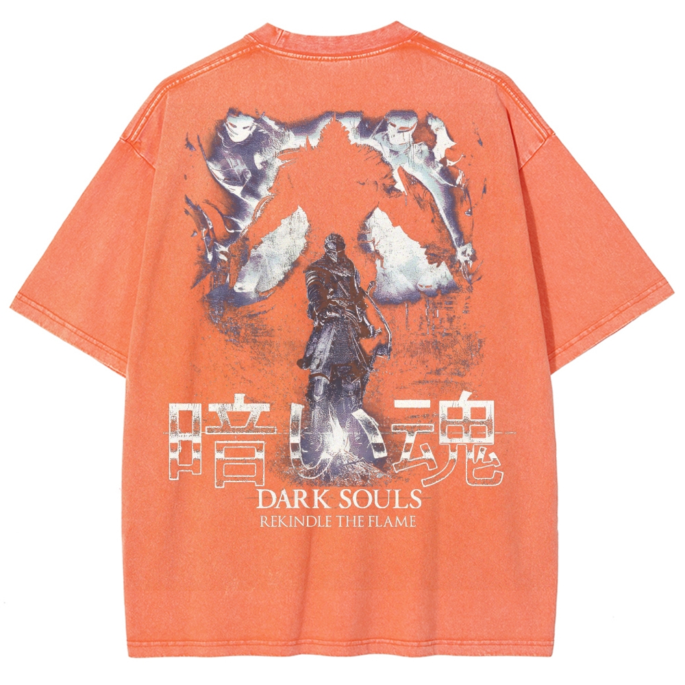 Dark Souls Unisex Fit Washed T-Shirt 2503003267