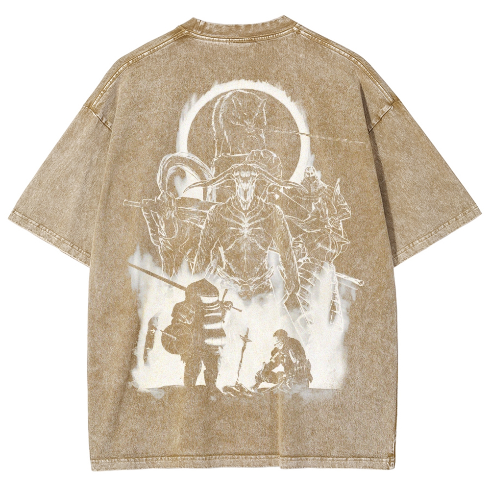 Dark Souls Unisex Fit Washed T-Shirt 2503003269