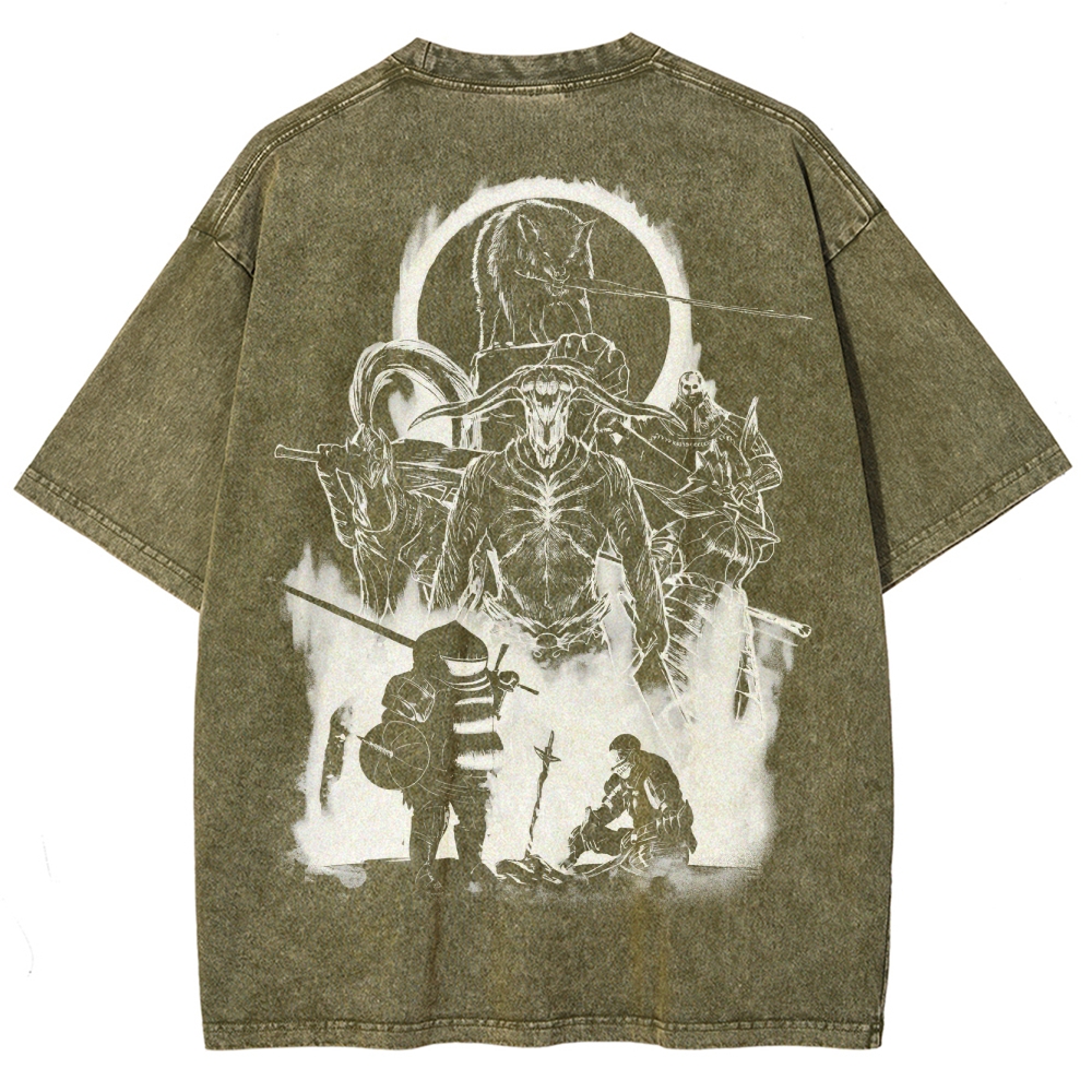 Dark Souls Unisex Fit Washed T-Shirt 2503003269