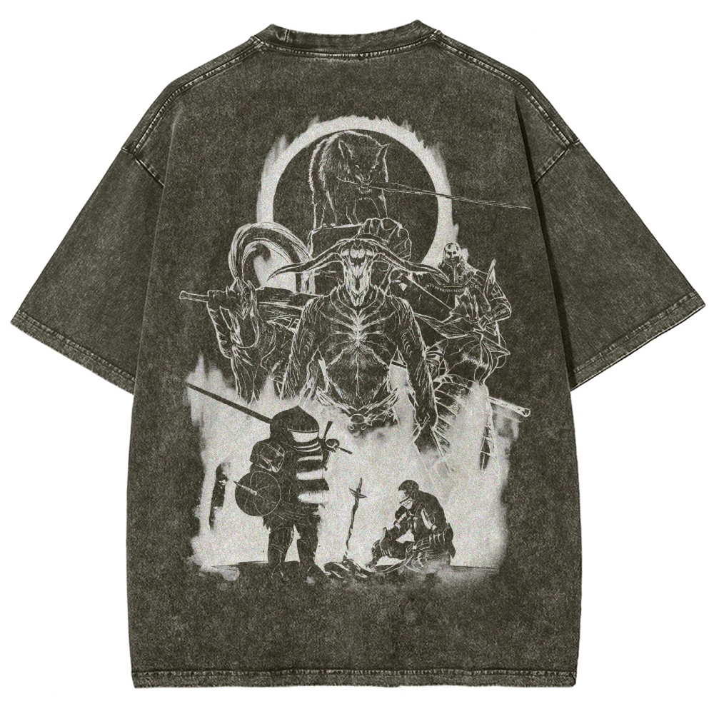 Dark Souls Unisex Fit Washed T-Shirt 2503003269