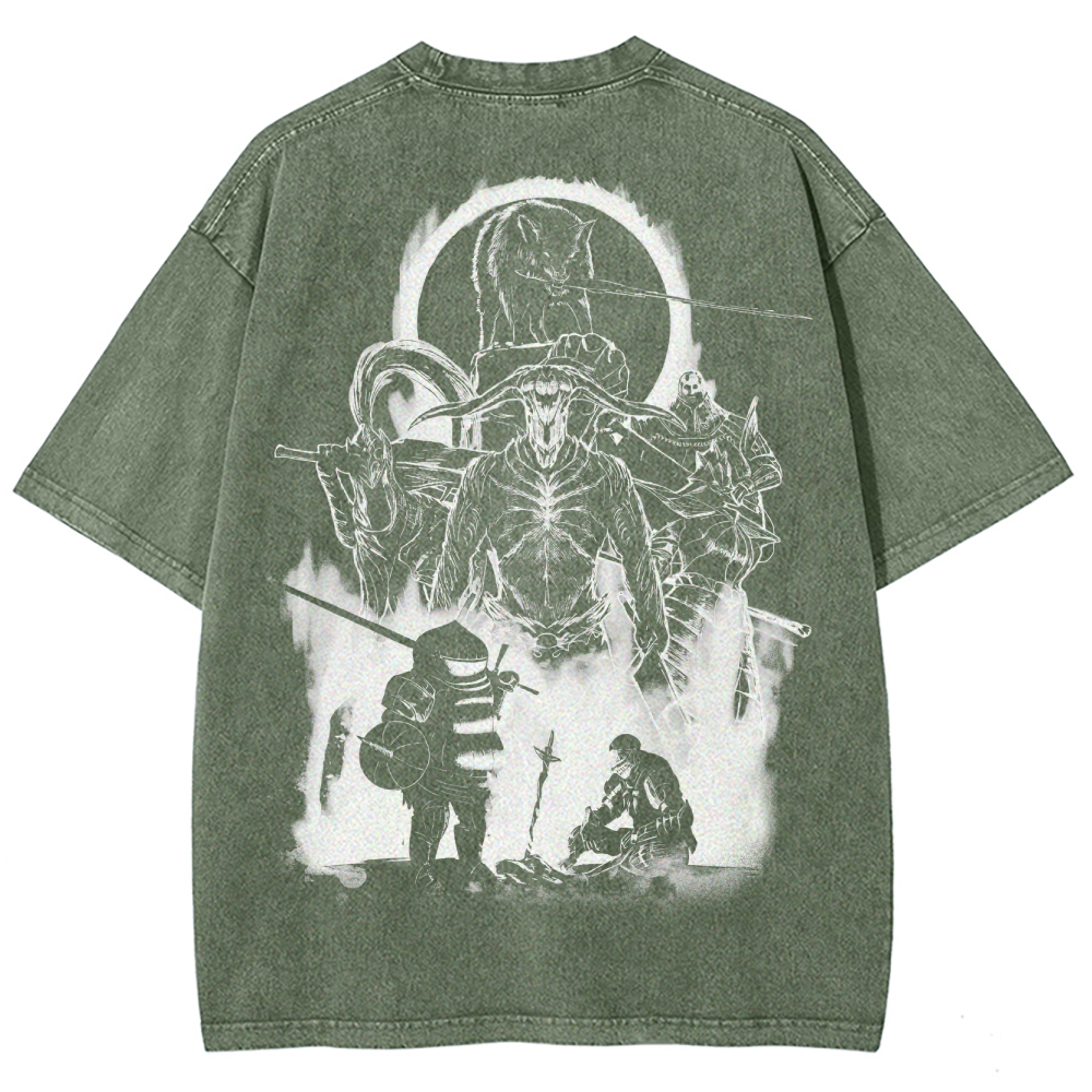 Dark Souls Unisex Fit Washed T-Shirt 2503003269