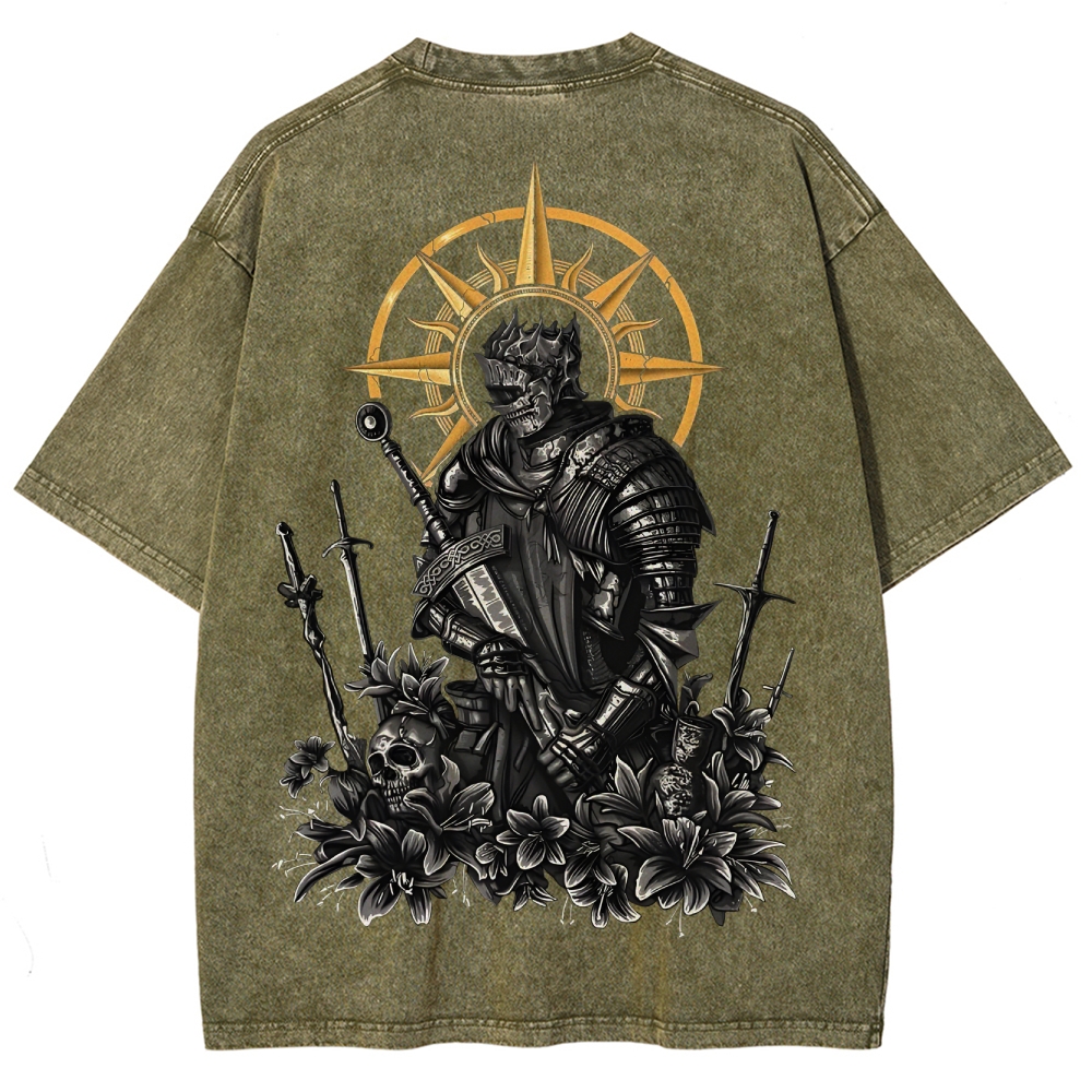 Dark Souls Unisex Fit Washed T-Shirt 2503003274
