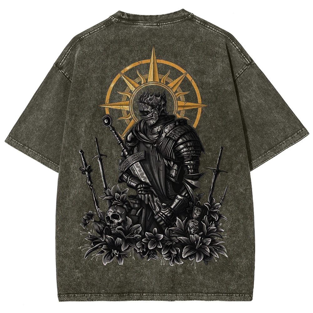 Dark Souls Unisex Fit Washed T-Shirt 2503003274