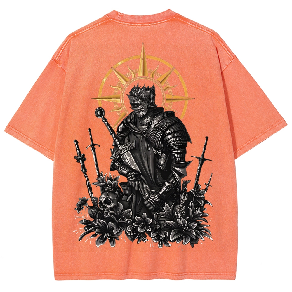 Dark Souls Unisex Fit Washed T-Shirt 2503003274