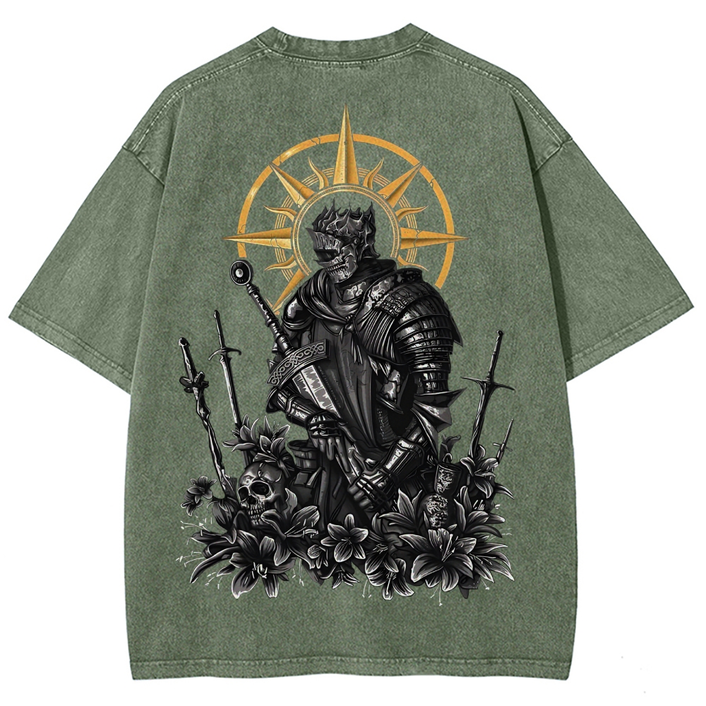 Dark Souls Unisex Fit Washed T-Shirt 2503003274