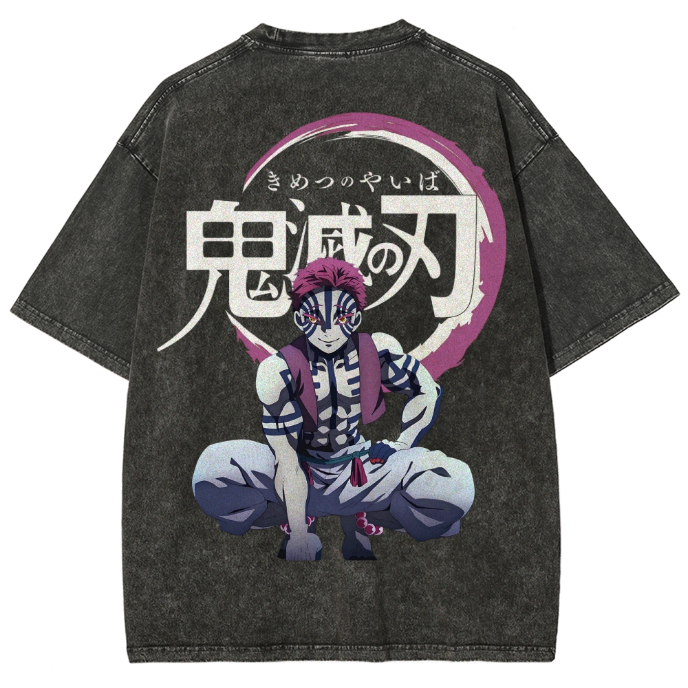 Demon Slayer Unisex Fit Washed T-Shirt 2503005374