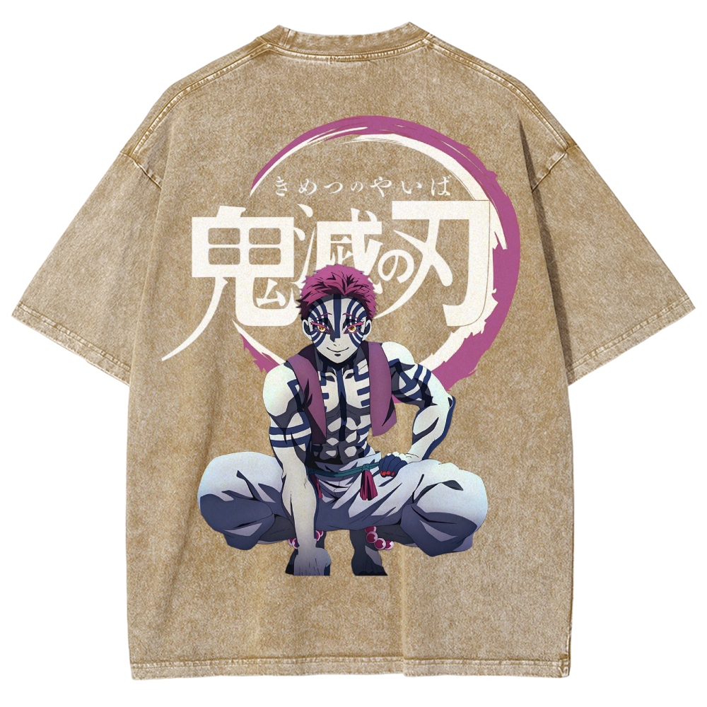 Demon Slayer Unisex Fit Washed T-Shirt 2503005374