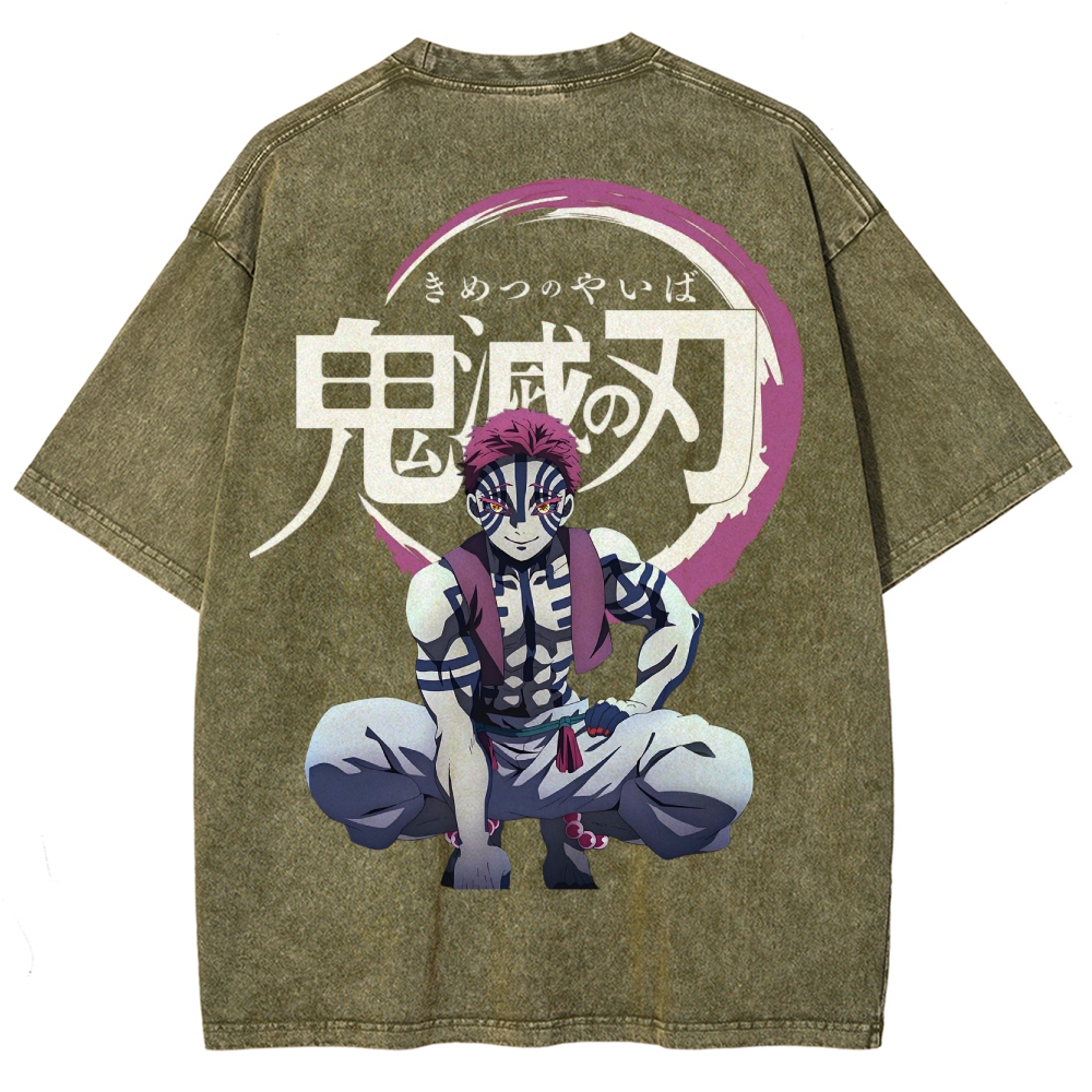 Demon Slayer Unisex Fit Washed T-Shirt 2503005374