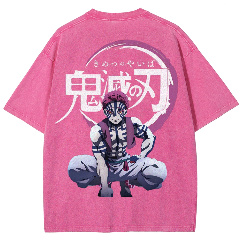 Demon Slayer Unisex Fit Washed T-Shirt 2503005374