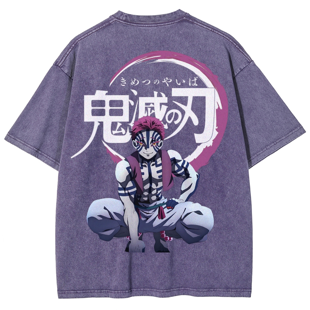 Demon Slayer Unisex Fit Washed T-Shirt 2503005374