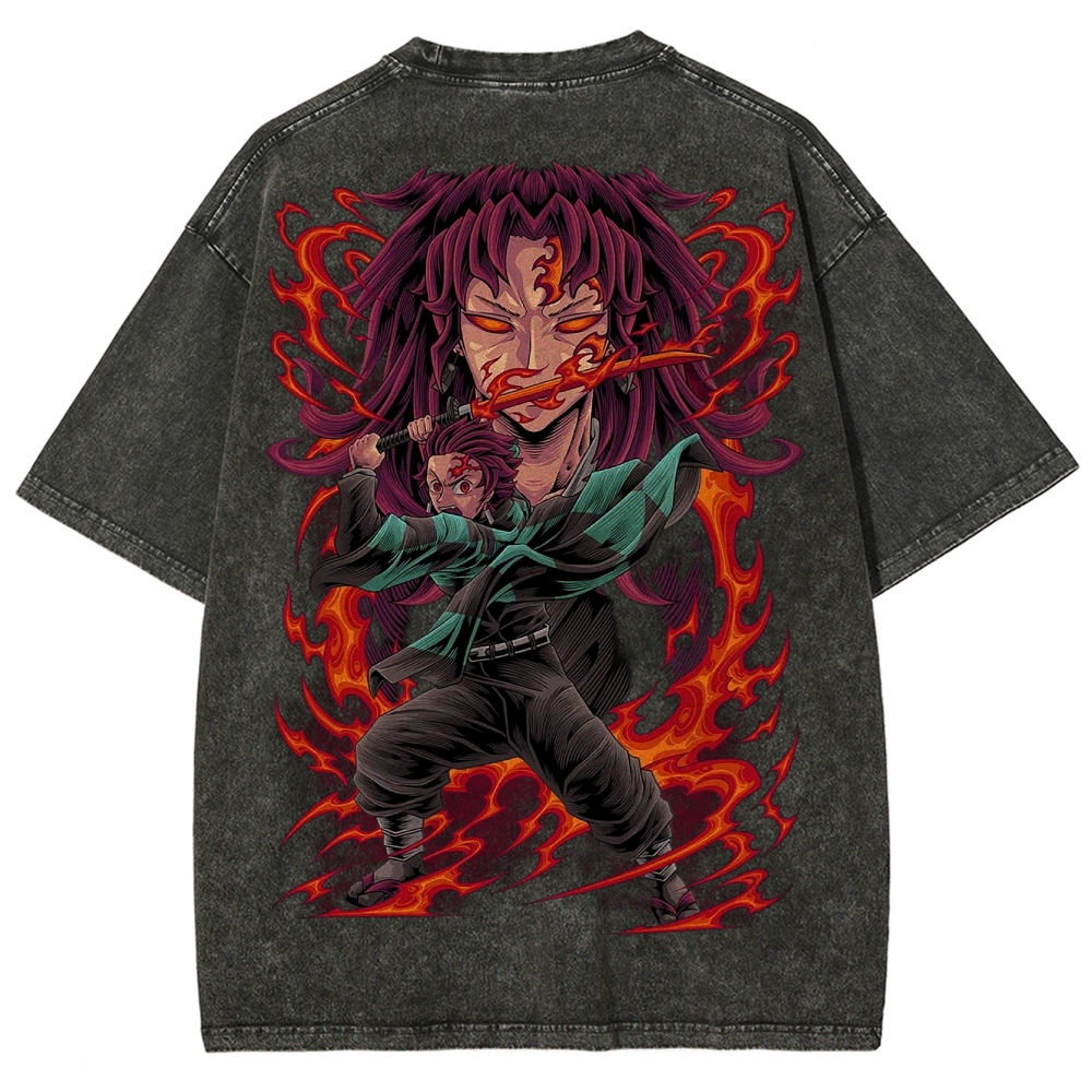 Demon Slayer Unisex Fit Washed T-Shirt 2503005405