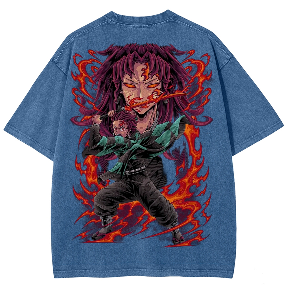 Demon Slayer Unisex Fit Washed T-Shirt 2503005405