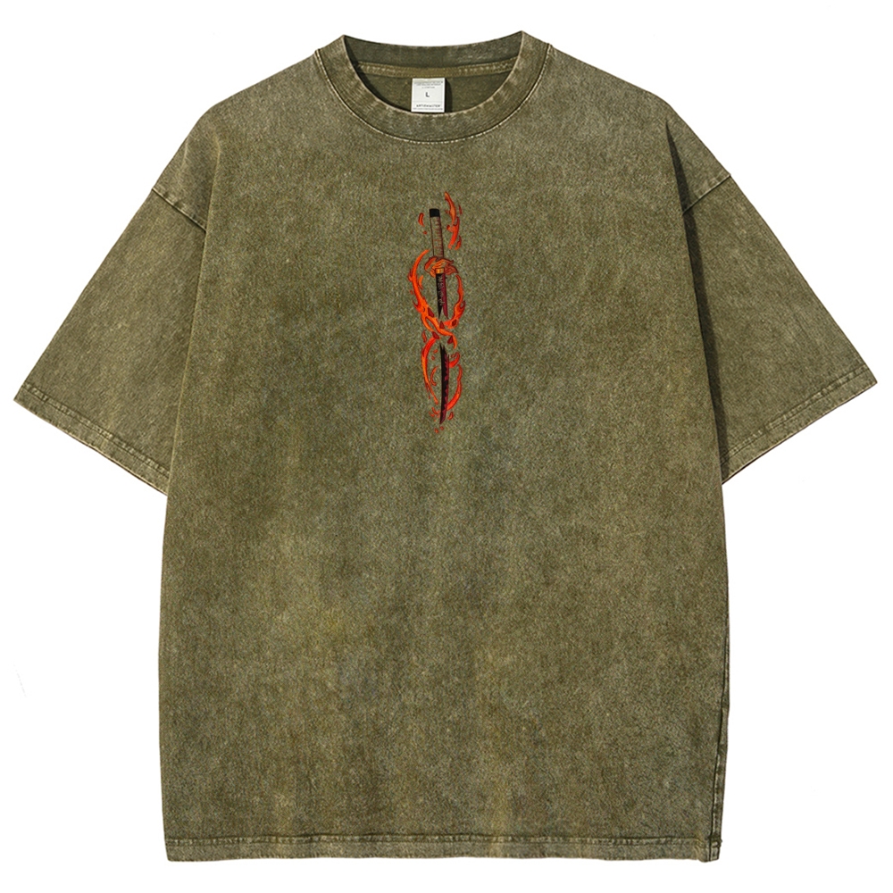 Demon Slayer Unisex Fit Washed T-Shirt 2503005405