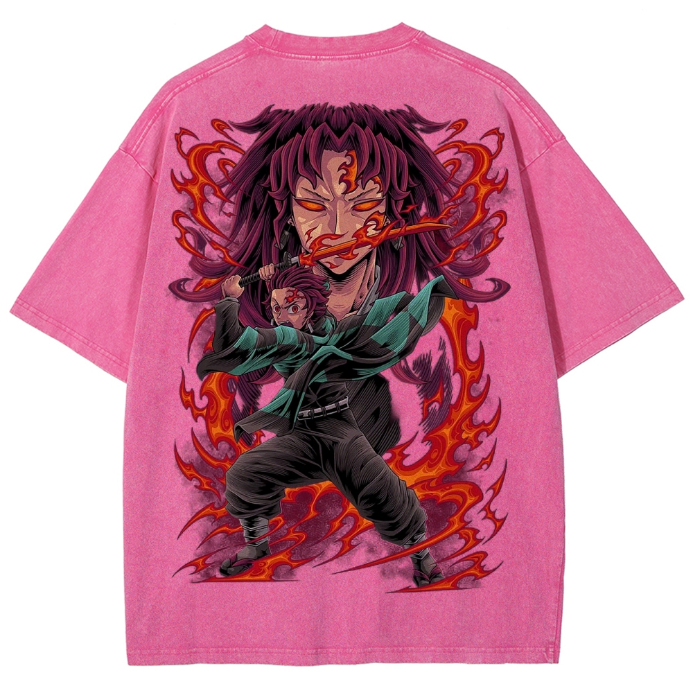 Demon Slayer Unisex Fit Washed T-Shirt 2503005405