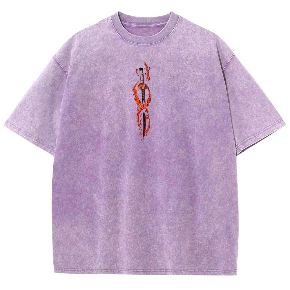 Demon Slayer Unisex Fit Washed T-Shirt 2503005405