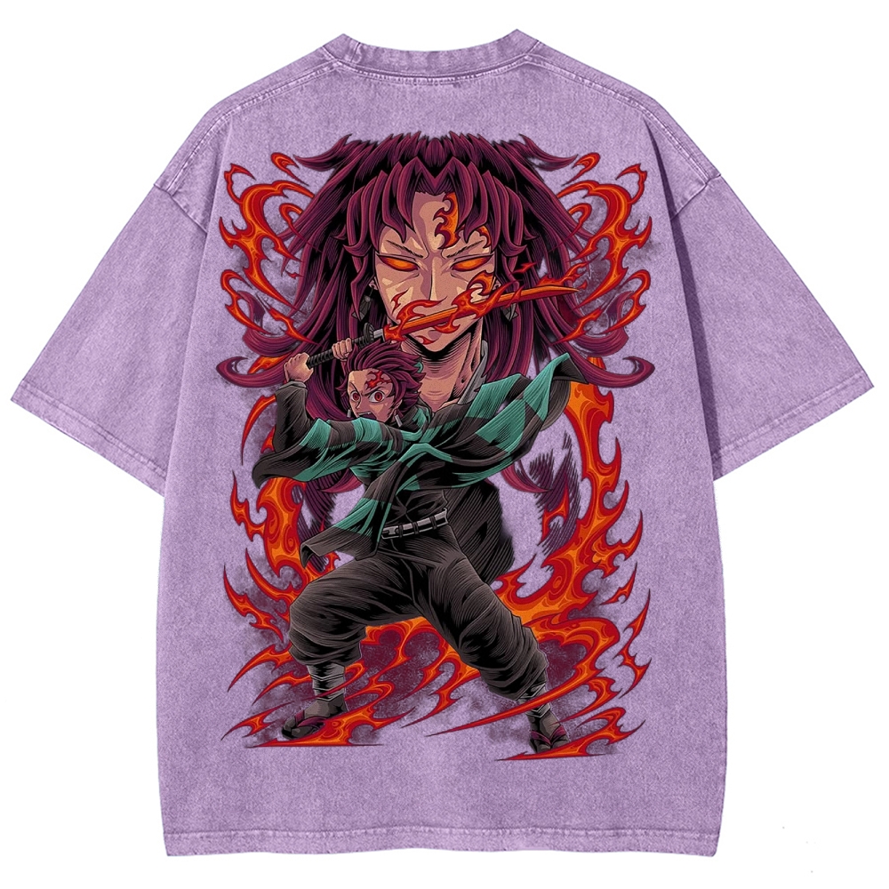 Demon Slayer Unisex Fit Washed T-Shirt 2503005405