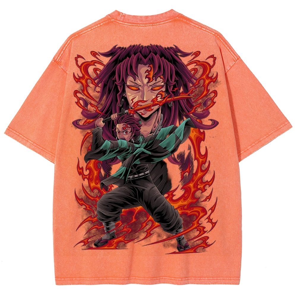 Demon Slayer Unisex Fit Washed T-Shirt 2503005405