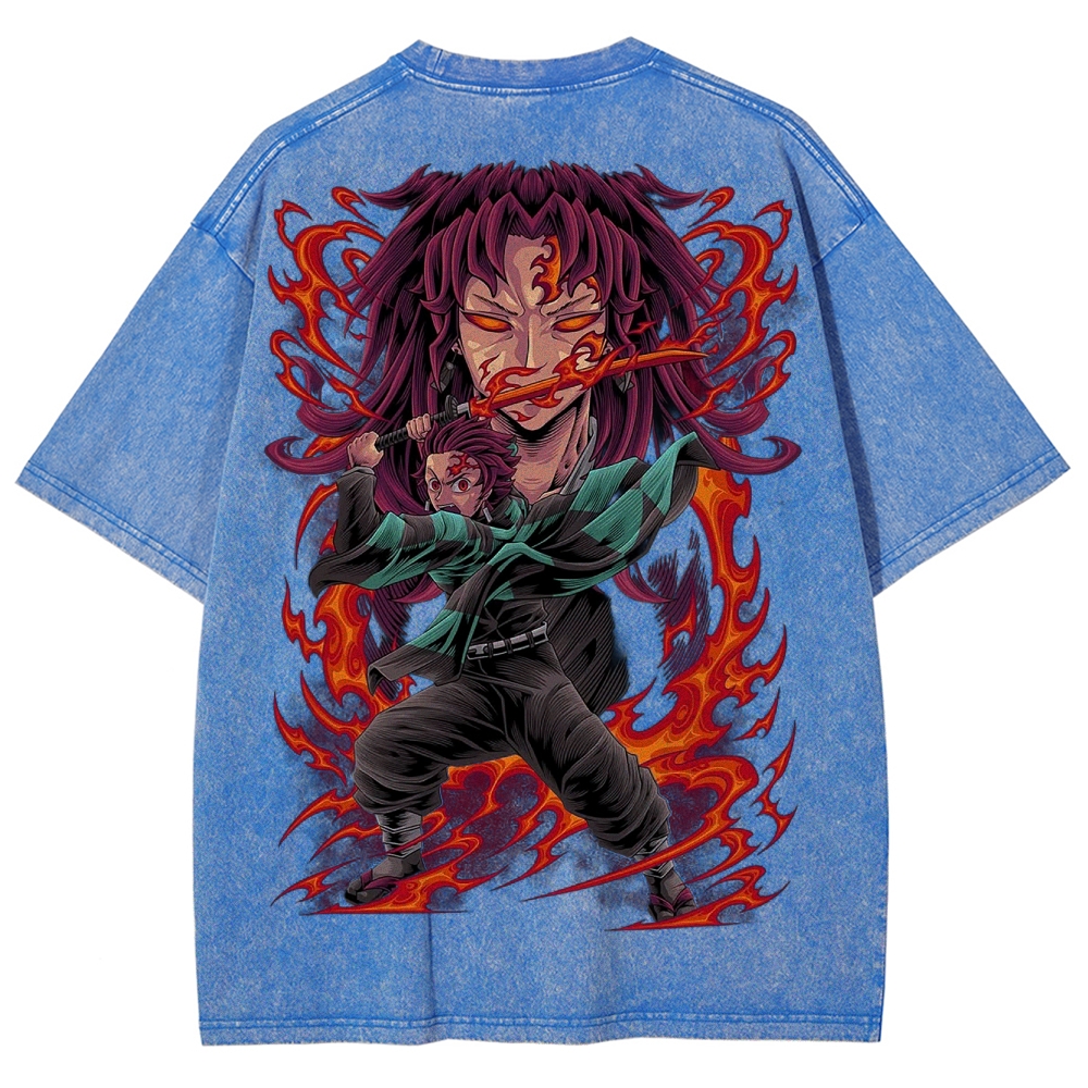 Demon Slayer Unisex Fit Washed T-Shirt 2503005405