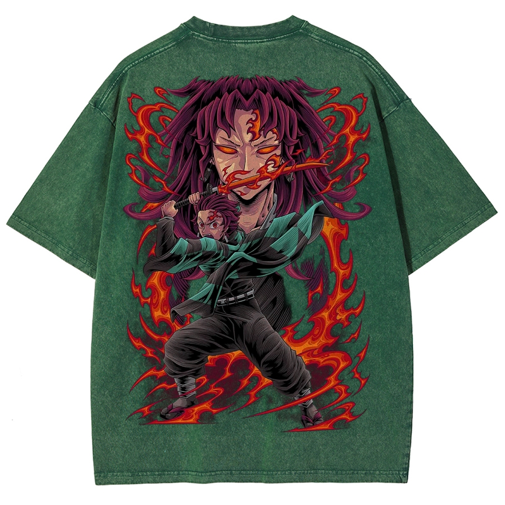 Demon Slayer Unisex Fit Washed T-Shirt 2503005405