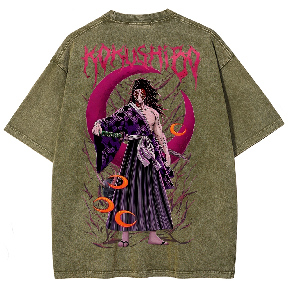 Demon Slayer Unisex Fit Washed T-Shirt 2503005412