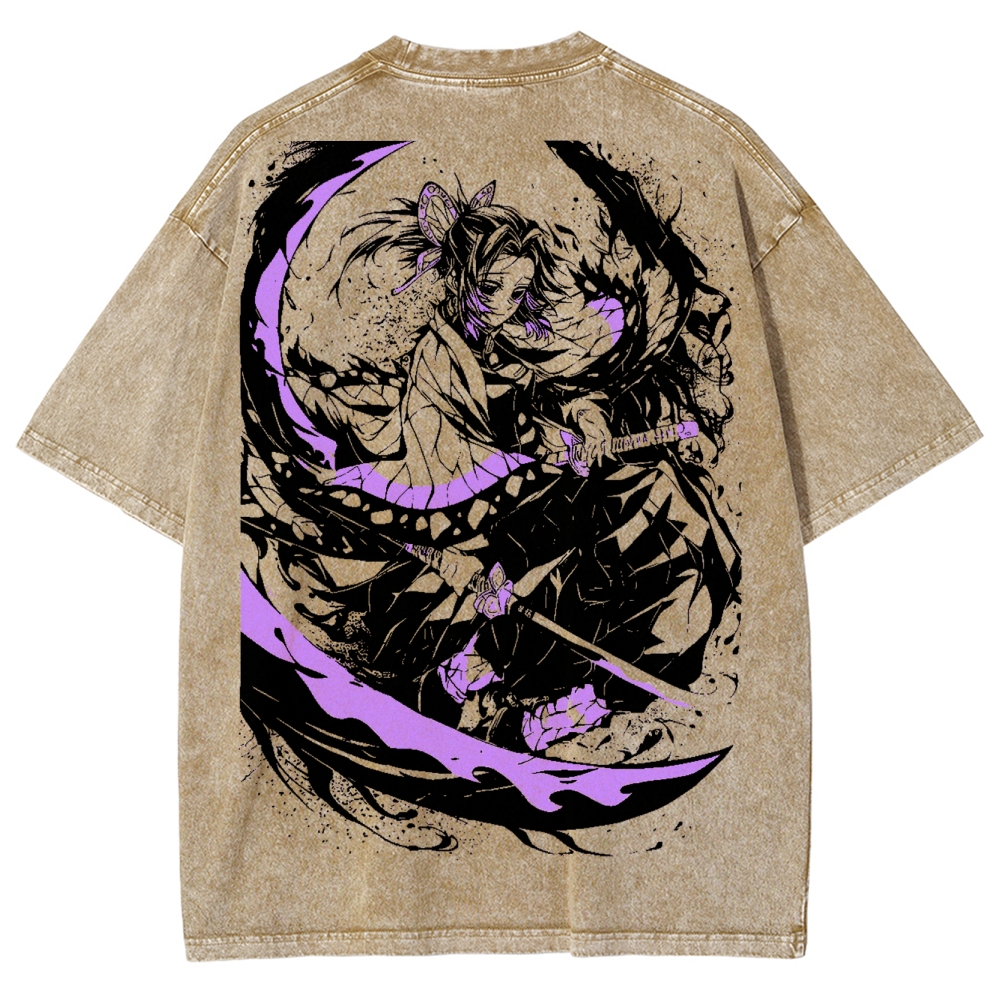 Demon Slayer Unisex Fit Washed T-Shirt 2503005417