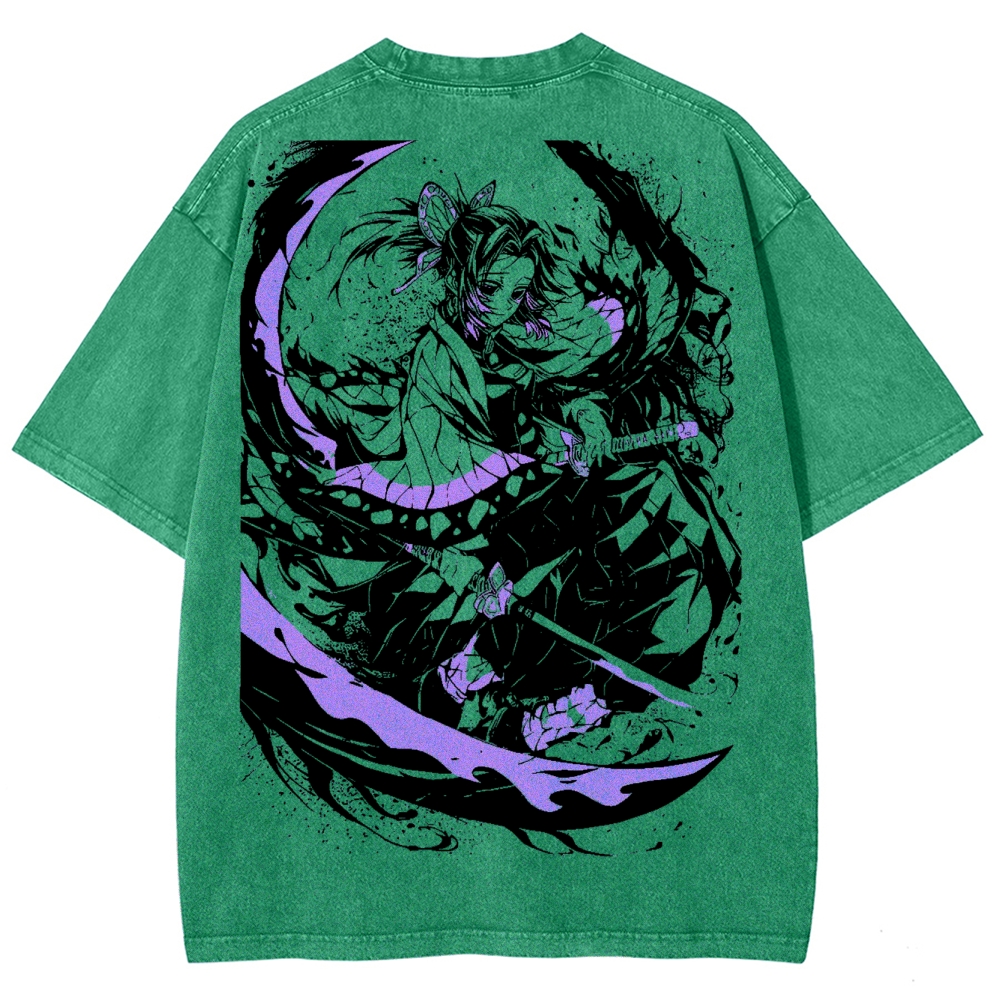 Demon Slayer Unisex Fit Washed T-Shirt 2503005417