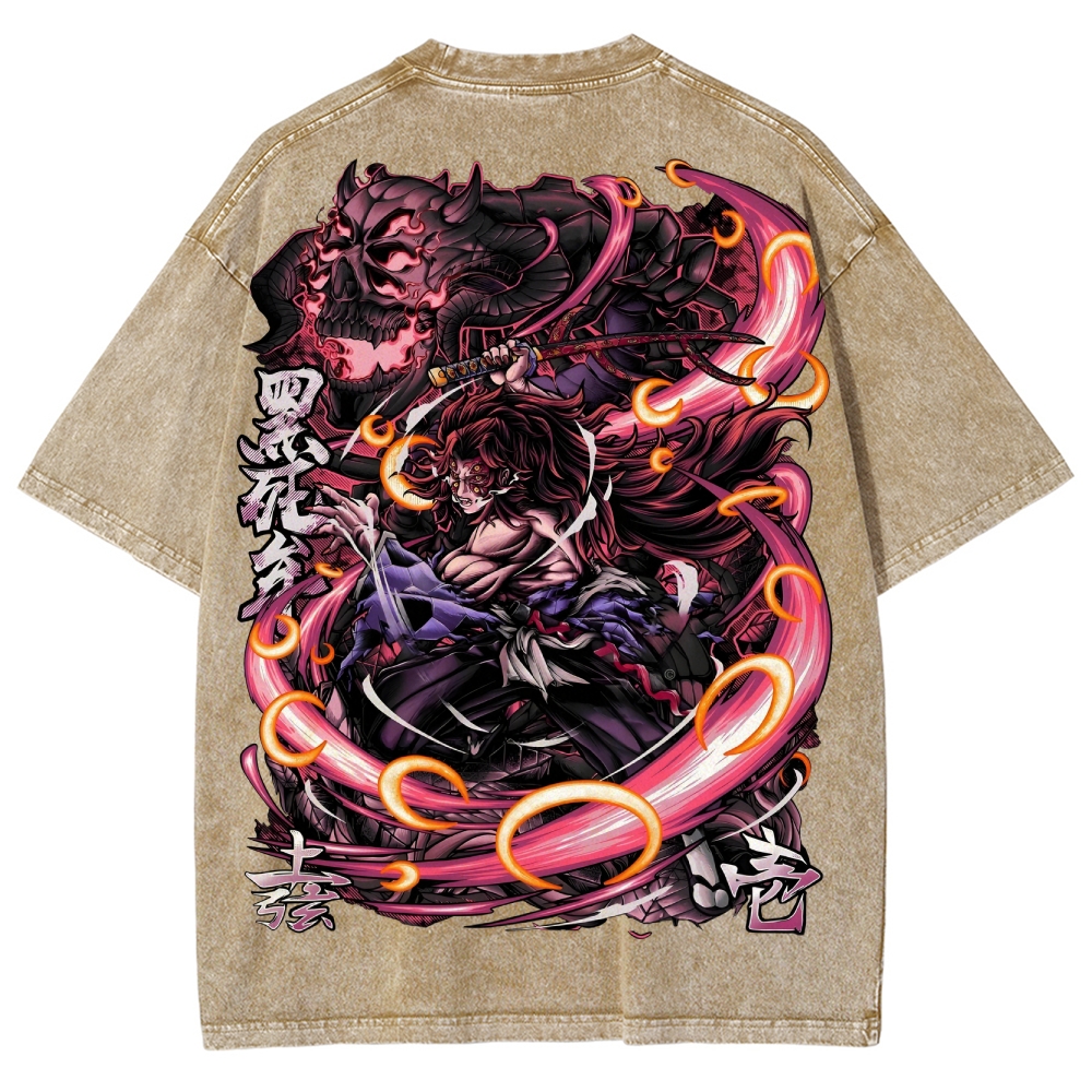 Demon Slayer Unisex Fit Washed T-Shirt 2503005422