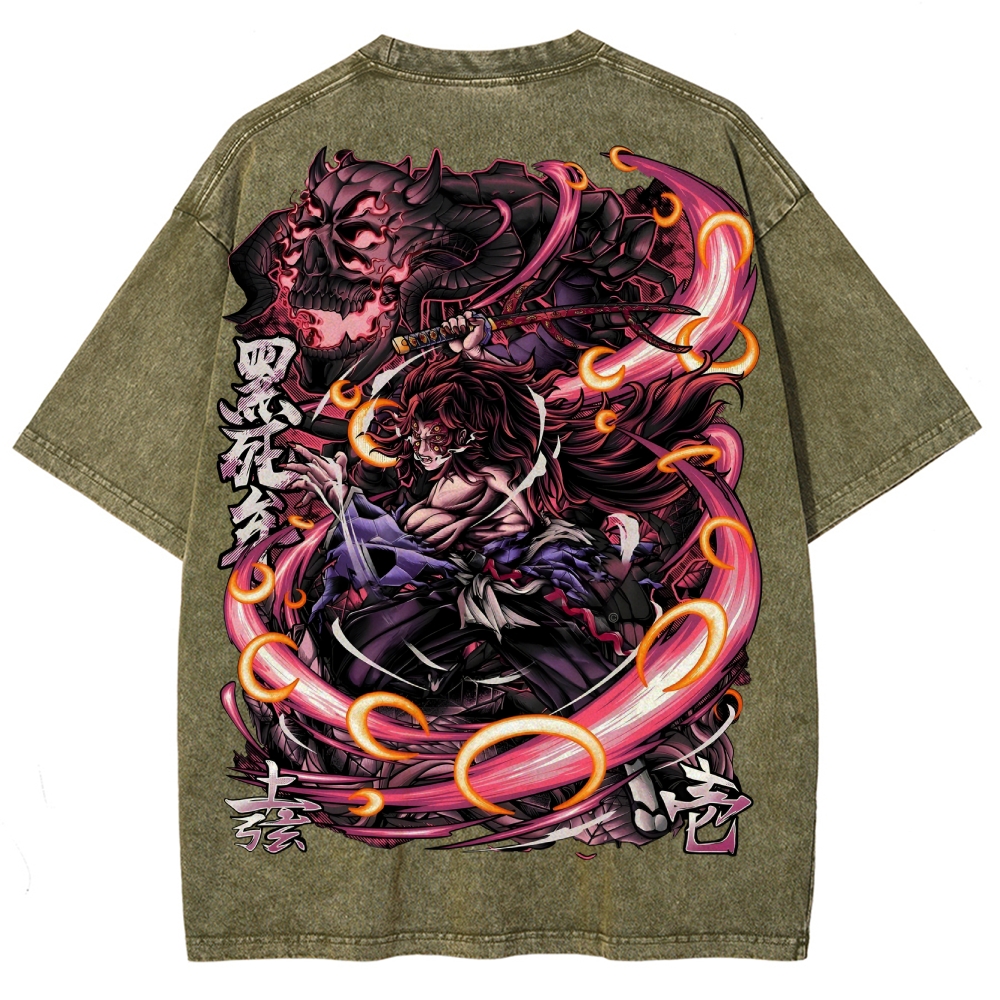 Demon Slayer Unisex Fit Washed T-Shirt 2503005422