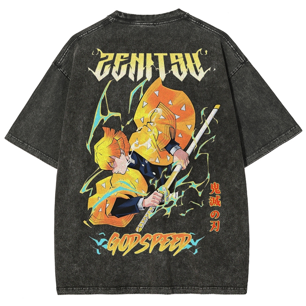 Demon Slayer Unisex Fit Washed T-Shirt 2503005425