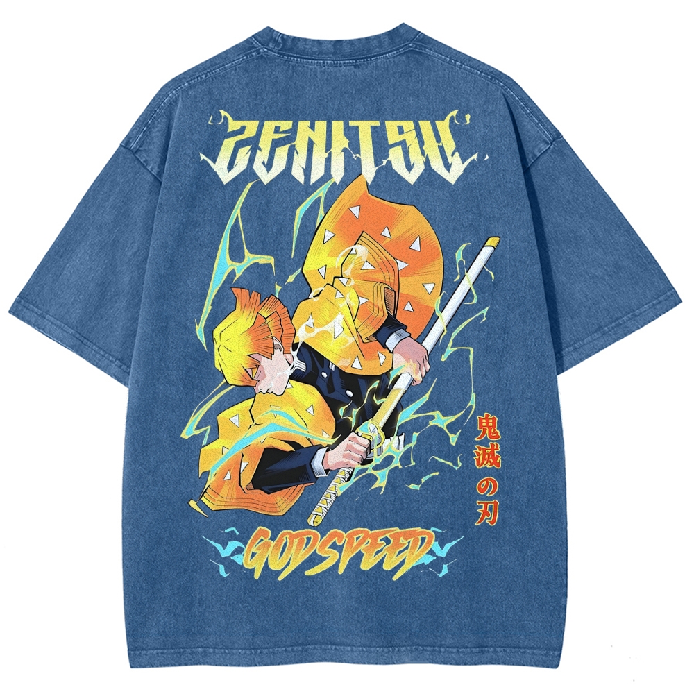 Demon Slayer Unisex Fit Washed T-Shirt 2503005425