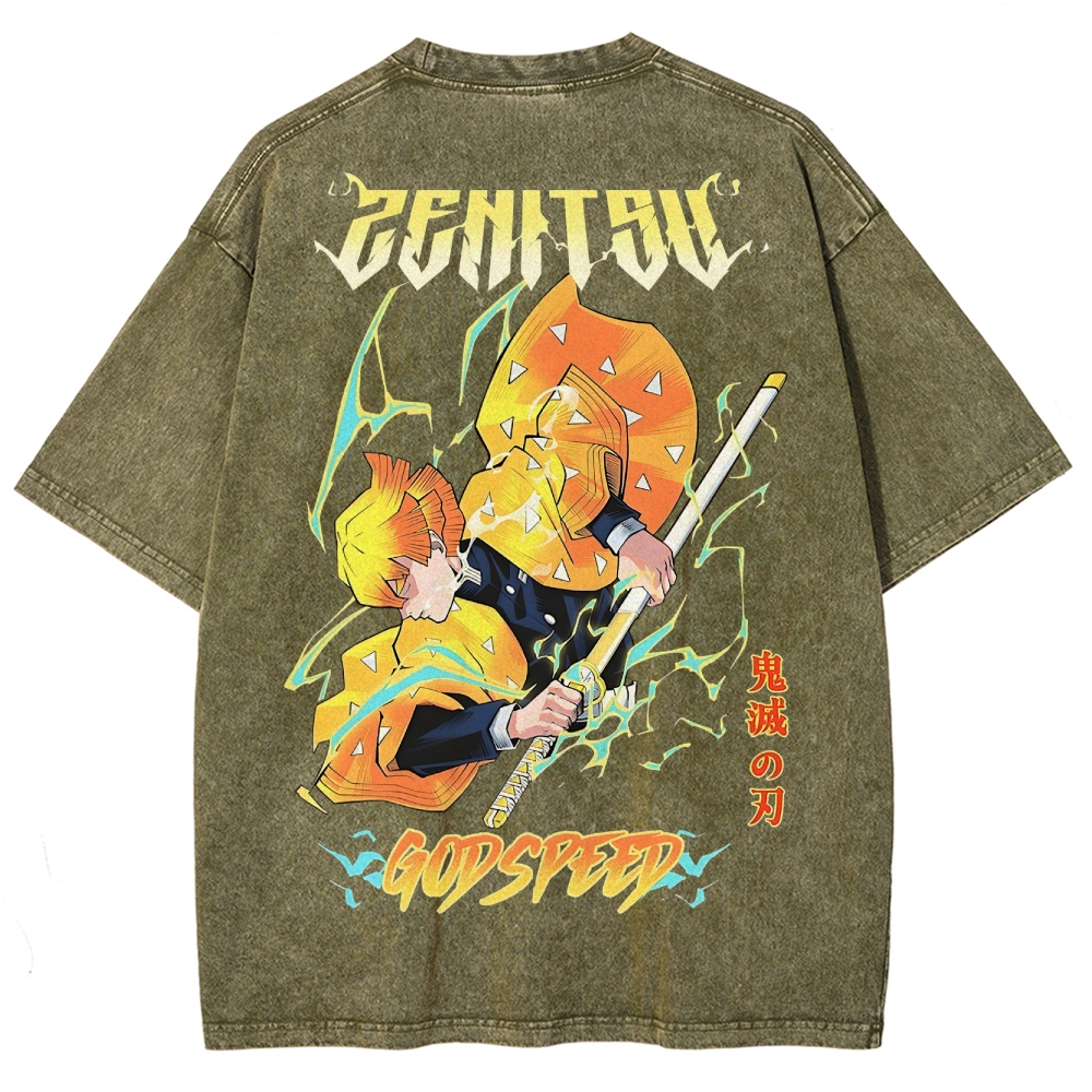 Demon Slayer Unisex Fit Washed T-Shirt 2503005425