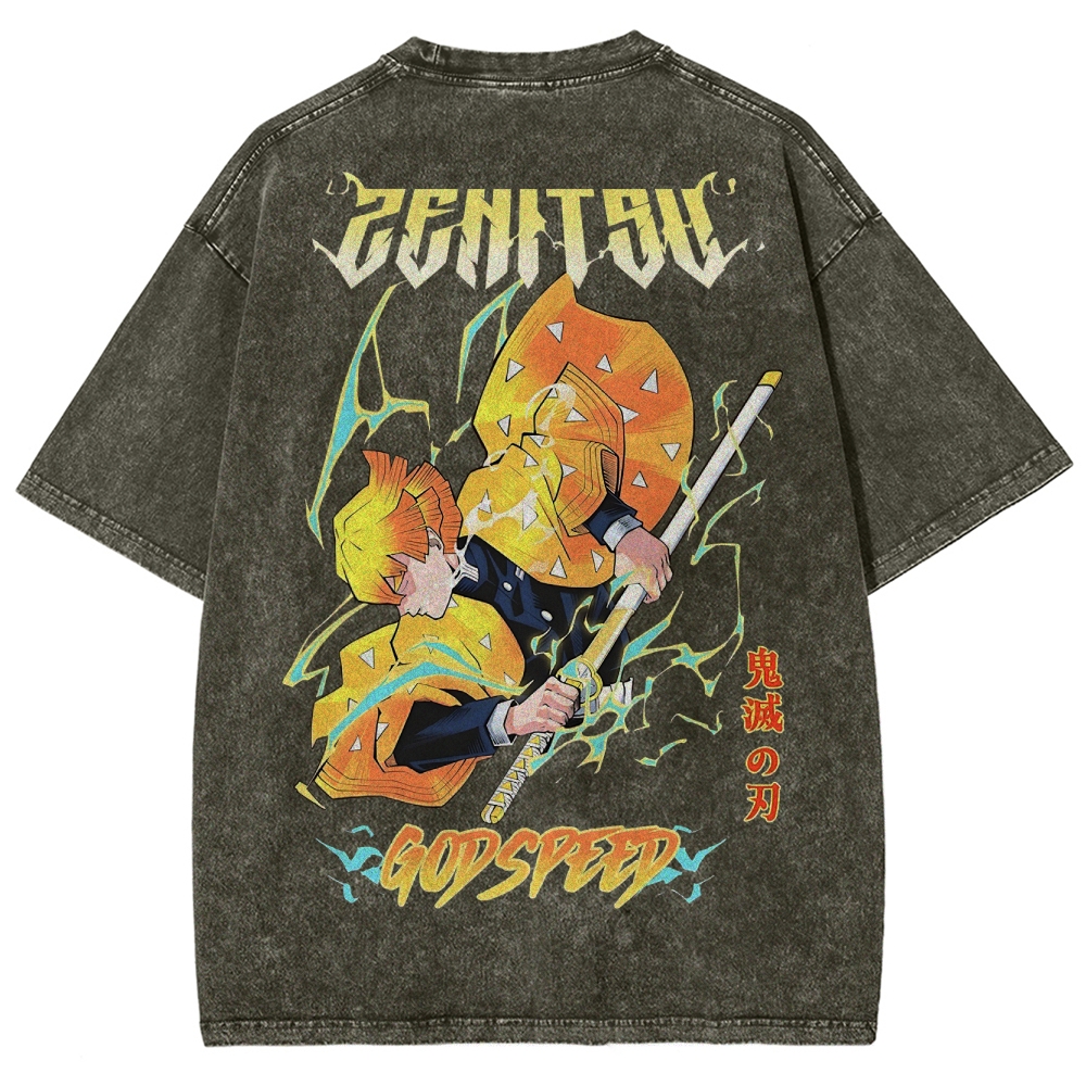 Demon Slayer Unisex Fit Washed T-Shirt 2503005425